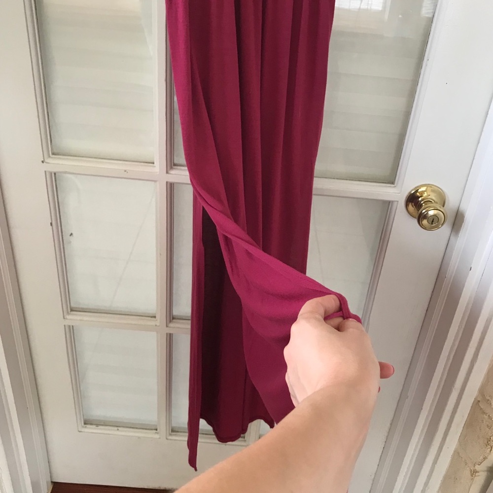 Burgundy long summer dress - Picture 3 of 4